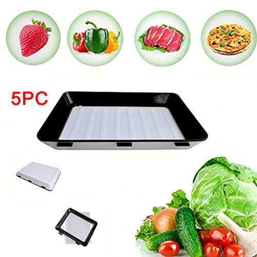 Preisvergleich Produktbild Hochwertige Aufschnitt-Boxen, Wurstbehälter Platzsparend Stapelbar ( Stapelboxen ) / Vorratsdosen-Set für Aufschnitt Frischhaltedosen für den Kühlschrank,, Maße 30 x 22.8 x 2.8 cm (5 PC)