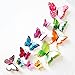 Price comparison product image MANjia96COco 12pcs Decal Wall Stickers Home Decorations 3D Butterfly Rainbow