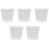 ALI2 Pack of 5 Transparent Orchid Pots Diameter 16 cm Height 14 cm Plastic with Holes for Indoor Orchids
