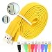 Produktbild Plum Gator Plus, Plum Might, Plum Might Ii 3G Datenkabel - Gelb Flat Micro USB Kabel Handy Smartphone Ladegerät Daten Sync Ladekabel Für Ihr Handy