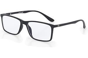 Intellilens Square Blue Cut Computer Glasses for Eye Protection | Unisex, UV ProtectionZero Power, Anti Glare & Blue Light Fi