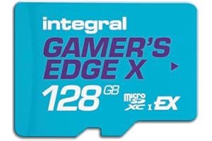 Integral Scheda Micro SD Express Edge X da 128 GB per Nintendo Switch 2, fino a 890 MB/s in lettura, 550 MB/s in scrittura, video 4K, A1, NVMe PCIe, giochi ad alta velocità, riduzione dei tempi di