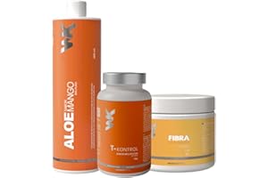 Weekontrol Pack TAF Detox Quemagrasas Aloe Vera Puro para Beber 99% + Té Termogénico Potente + Fibra Saciante. Digestión y Control de Peso (1200Gr, Aloe Mango-Té Melocotón-Fibra Mandarina)
