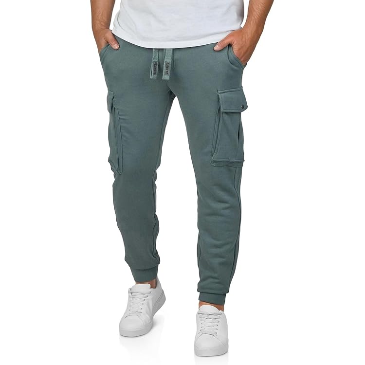 riverso RIVKasper Joggingbroek voor heren, lang, regular fit, sportbroek, trainingsbroek, vrijetijdsbroek, grijs, rood, blauw, zwart, groen, S, M, L, XL, XXL, 3XL, 4XL, 5XL, ivy-groen, 3XL