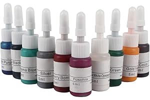 ‎SONEW Sonew 10 sztuk podstawowych kolorów tuszu do tatuażu Body Farba pigmentowa Zestaw Profesjonalny Pernament Makijaż Tatuaż Tusz Mikroblading Tusz