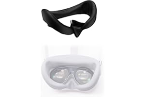 Rokeblau Interface faciale en silicone pour Pico 4 Ultra - Accessoire de casque de réalité virtuelle - Housse de protection en silicone souple pour casque Pico 4 Ultra - Noir