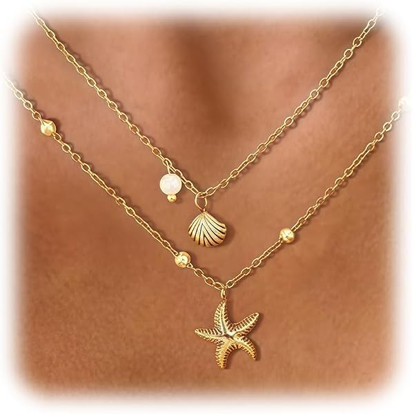 Ceinture Chaîne Bohème Plage Avec Coquillages & Étoiles De Mer – Multi Rang Réglable, Légère Et Élégante Pour L'Été
