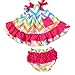 Pinkyee Girl'S Chevron Dress And Bloomer Set Rainbow