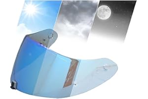 XYJTC Moto Visière photochromique for Casque Moto Scorpion Exo 1400 Carbon, R1 et EXO 520, Protection UV (Rouge photochromique)(Photochromic Blue)