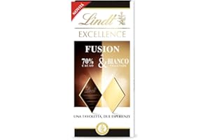 Lindt EXCELLENCE FUSION tavoletta di cioccolato fondente 70% e bianco