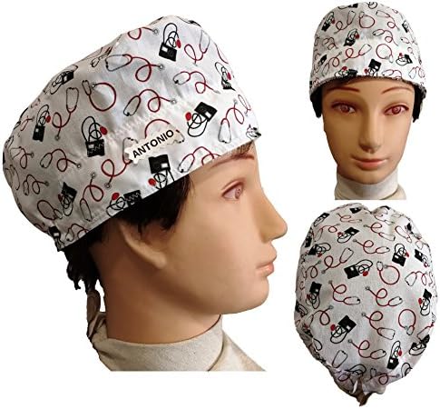 Surgical cap MEN MEDICAL INSTRUMENTAL Short Hair Medical Doctor Nurse Dentist Veterinarian Cook, CUSTOMIZABLE with EMBROIDERED Name in Options