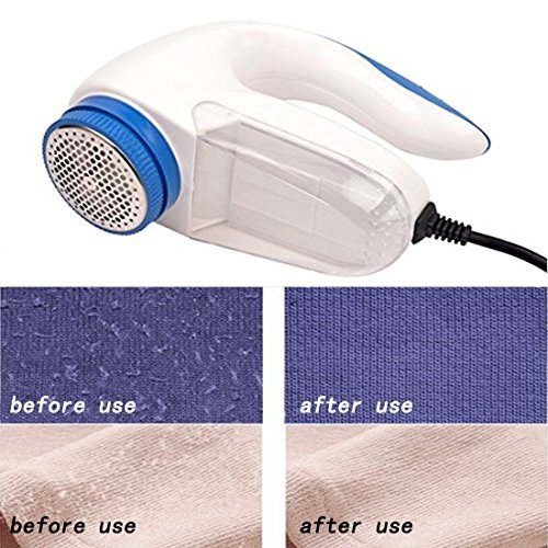 comprare on line EU Plug Levapelucchi Elettrico Lint Tessuto Portatile Rasoio dei Vestiti Remover Rimuove Lint Fuzz pillola del rasoio della Lanugine di Rimozione Tessuti Maglioni Elettrico con Contenitore prezzo