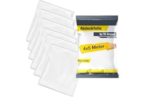 PlaneEasy.® 8x Abdeckfolie - 4 x 5 m Malerplane - 160 qm Plane - extra stark & transparent Baufolie & Malerfolie - Maler Abdeckplane für Renovierung & Umzug (Mengenauswahl)