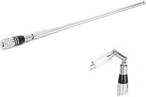 AKOZON Antenne Télescopique Extensible Antenne télescopique à Filetage pour Alpha 100 50/Astro 320 220 430/Alpha100 Antenne Extensible GPS TV Portable pour Voiture Avion