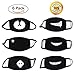 Price comparison product image PROACC 6 Pack Mouth Mask, Cotton Soft Half Face Mask, Biker Mask, Dust Protection Mask, Fashion Kawaii Cool Bear Panda Mask Men Women (Black)