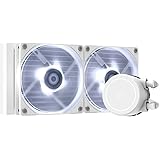 ID-COOLING FROSTFLOW X 240 SNOW CPU Water Cooler AIO Cooler 240mm CPU Liquid Cooler White LED 2x120mm PWM Fans, Intel 1200/11