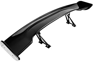 Artudatech Racing GT Style Down Force Trunk Wing Spoiler Trasero Universal Coche, brillante negro 145 cm