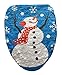 Produktbild Smile YKK 43*48cm Schneemann Design Toilettendeckelbezug Weihnachtsschmuck Weihnachtsdeko Toillete Set Sitzbezug Weihnachten Blau B