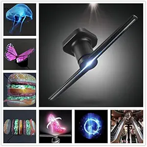 Microware 3D 5D 4K Holographic Display Fan with Unique Hologram Portable LED Projector
