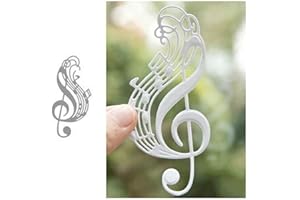 YunTrip Lot de 2 emporte-pièce en métal en forme de note de musique pour scrapbooking, gaufrage, photos, loisirs créatifs