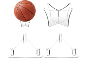 SIYINGSAERY 3 PCS Acrylic Ball Display Stand Clear Basketball Holder Display Ball Stand Transparent Ball Support Base Stand Sport Ball Storage Display Rack Bracket for Football Volleyball Soccer Rugby