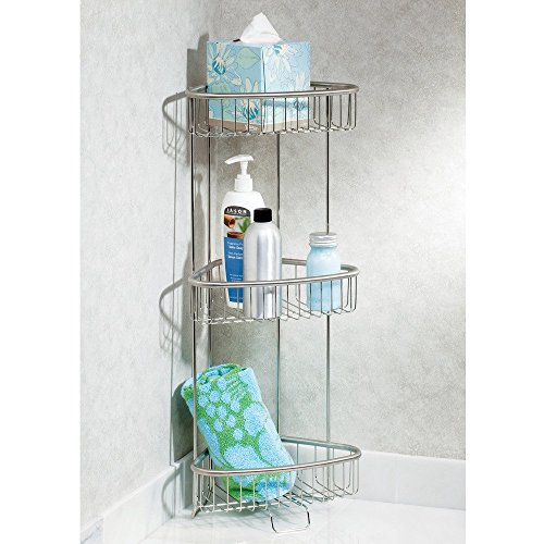 InterDesign Forma Ultra Freistehendes 3-Stöckiges Badezimmer-Regal – Edelstahl Gebürstet - 2