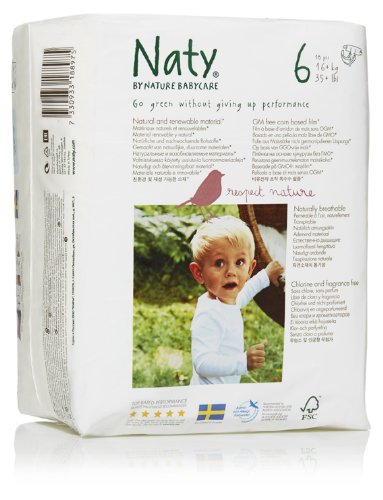 4 Packs of Nature Babycare XL Nappies (4 x 18 nappies) Size 6 (16+ kg, 35+ lbs)