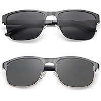 CARFIA Polarisierte Herren Sonnenbrille Metallrahmen UV 400 Fahrerbrille Sportbrille Kategorie 3