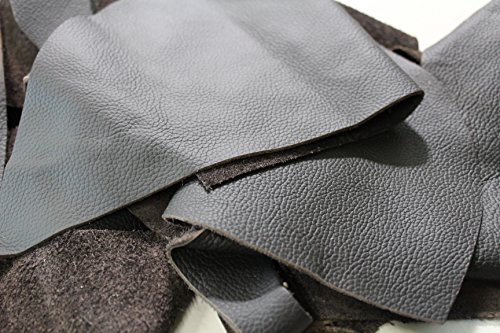 Schöne Lederreste, Lederstücke, Bastelleder, braun, dunkelbraun, Rindleder, Nappaleder - 2