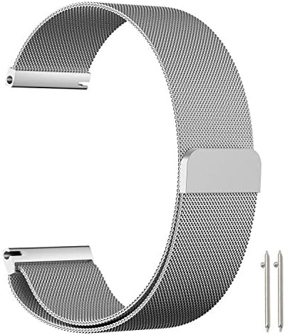 Gear S2 Classic Watch Band / Gear Sport, Metou 20mm Milanese Loop Adjustable Stainless Steel Replacement Bracelet Strap for Smart Watch Samsung Galaxy Gear S2 Classic SM-R732 & SM-R735 & Gear Sport SM-R600 (Silver, 20mm)