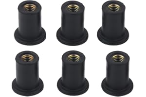 Gummi-Well-Muttern, Heaveant 6pc M4 Langlebige Gummi-Well-Muttern Windschutzscheibenschrauben für Motorräder Kajak-Kanu-Boote