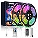 Price comparison product image GLIME LED Strip Lights 10m 300 LEDs Color Change IP65 Waterproof 5050 RGB LED Strips Lights Kit with 12V Power Adapter 44 Key IR Remote Control for Christmas Garden Bar Party Home Decorations (2x5m)