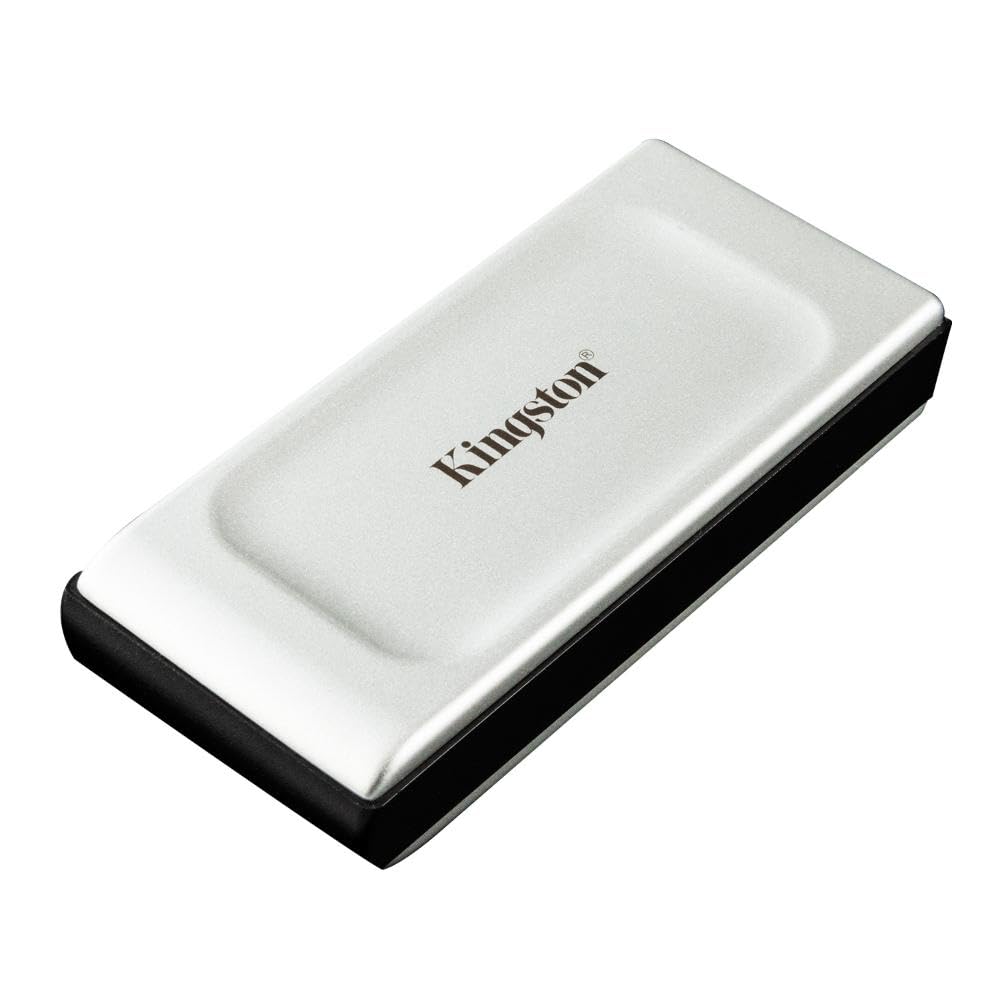 Kingston Xs2000 500G High Performance, Read/Write Speeds Up to 2,000Mb/S, Pocket-Sized External Portable Ssd Sxs2000/500G, Silver, Usb3.2_Gen_2_X_2