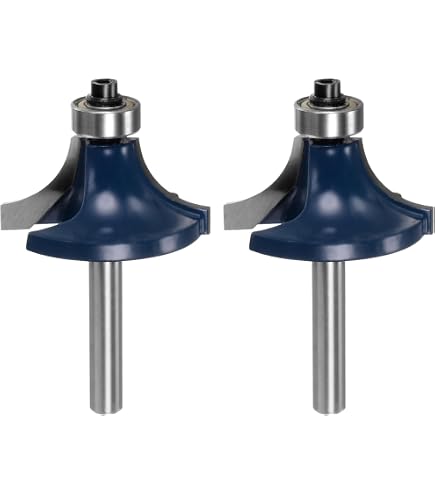 Router arrotondato con gambo, utensili per fresa per la lavorazione del legno Set di punte per arrotondare angoli arrotondati 8 mm