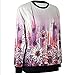 Thenice Women's Digital Print Pullovers Sweatershirts T Shirts (Sunflower)
