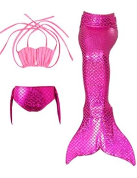 Le SSara Girls' Sea-maid Bademode Meerjungfrau Shell Badeanzug 3pcs Bikini-Sets