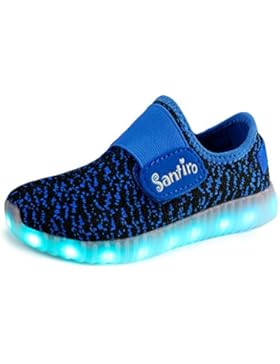 Santiro Kinder USB Aufladen LED leuchtend Turnschuhe Sneaker