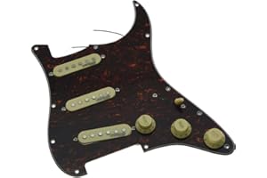 Dopro Golpeador de guitarra cargado con pastillas Wilkinson precableado ST para Estados Unidos/México FD Strat Stratocaster Red Tortoise