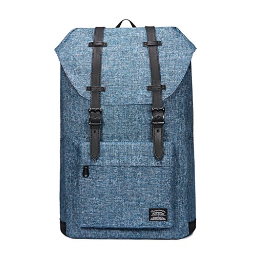 Rucksack Damen Herren Vintage KAUKKO Reiserucksack Studenten Rucksack Laptop Rucksack f  r 14  Notebook L  ssiger Daypacks Schultaschen of 2 Side Pock