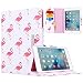 Produktbild Yokata Apple iPad Mini 1 / Mini2 / Mini3 Hülle Case Schutzhülle Tasche mit Standfunktion und Auto Sleep / Wake Up Funktion Slim Ultra Dünn Hochwertiges PU Leder Etui Ledertasche für iPad Mini 1 / Mini2 / Mini3 (7,9 Zoll) Tablet Etui - Roter Flamingo