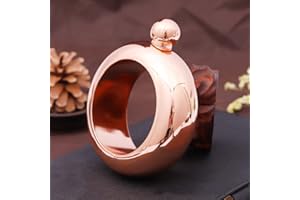 LEEMASING Bracelet flasque de 99,2 g en acier inoxydable pour fête Queen (or rose)