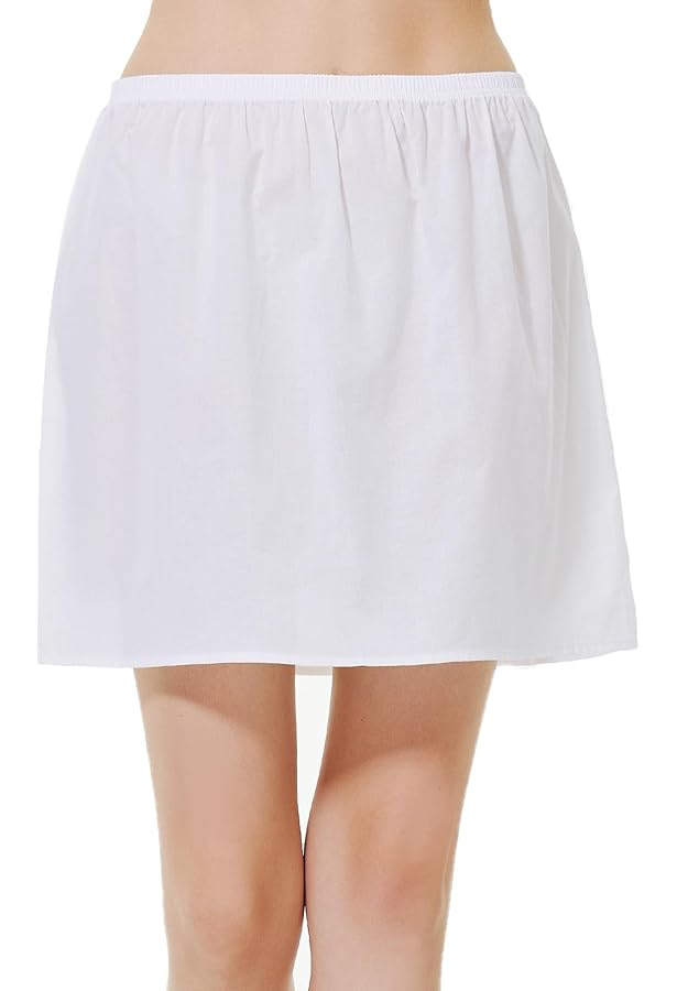 Micoden Jupon Sous Robe Femme Jupe Lingerie Sous-vêtement Invisible Demi-Jupe Jupon Elastique Mi-Long Petticoat Elégant Pour Mariage Fille (Chair