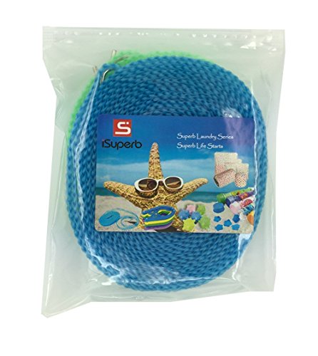 iSuperb 2 Stück Superflexible Wäscheleine mit für Reise Camper Garten (2 Stück) - 7