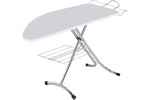 Top House Italia Confort Profi Asse da Stiro - 125x48 cm - Salvaspazio, robusto, pieghevole - Copriasse anti piega termoriflettente
