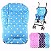 Amison Baby thickness colorful stroller cushion child cart seat cushion cotton rainbow general cotton thick mat (Blue)