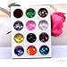 Ostart 12 Color Glitter Hexagon Acrylic UV Gel False Tips Nail Art Salon Tool Set