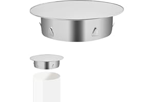 BEFUN Coperchio per foro per camino, copertura per canna fumaria, copertura per tubo in acciaio inox, 169 mm, copertura per canna fumaria, rivestimento da parete per tubi interni, diametro 180 mm