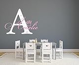 wandtattoo name baby FARBEN: weitere 31 Farben zur Wahl - bitte eine Nachricht nach dem Kauf über Amazon (mit zwei Wunschfarben und Namen), sonst wird das Tattoo wie abgebildet geliefert