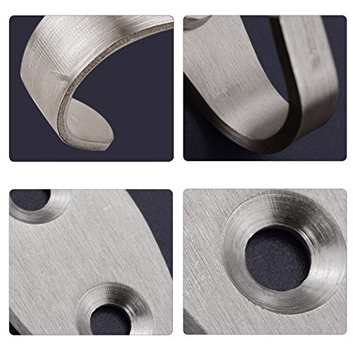 5 Stück Edelstahl Schrank Schrank oberen Haken Handtuch Mantelhaken Tuch Decke - 4