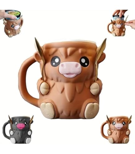 Porte-pinte à Glace En Forme De Vache Des Highlands, Avec